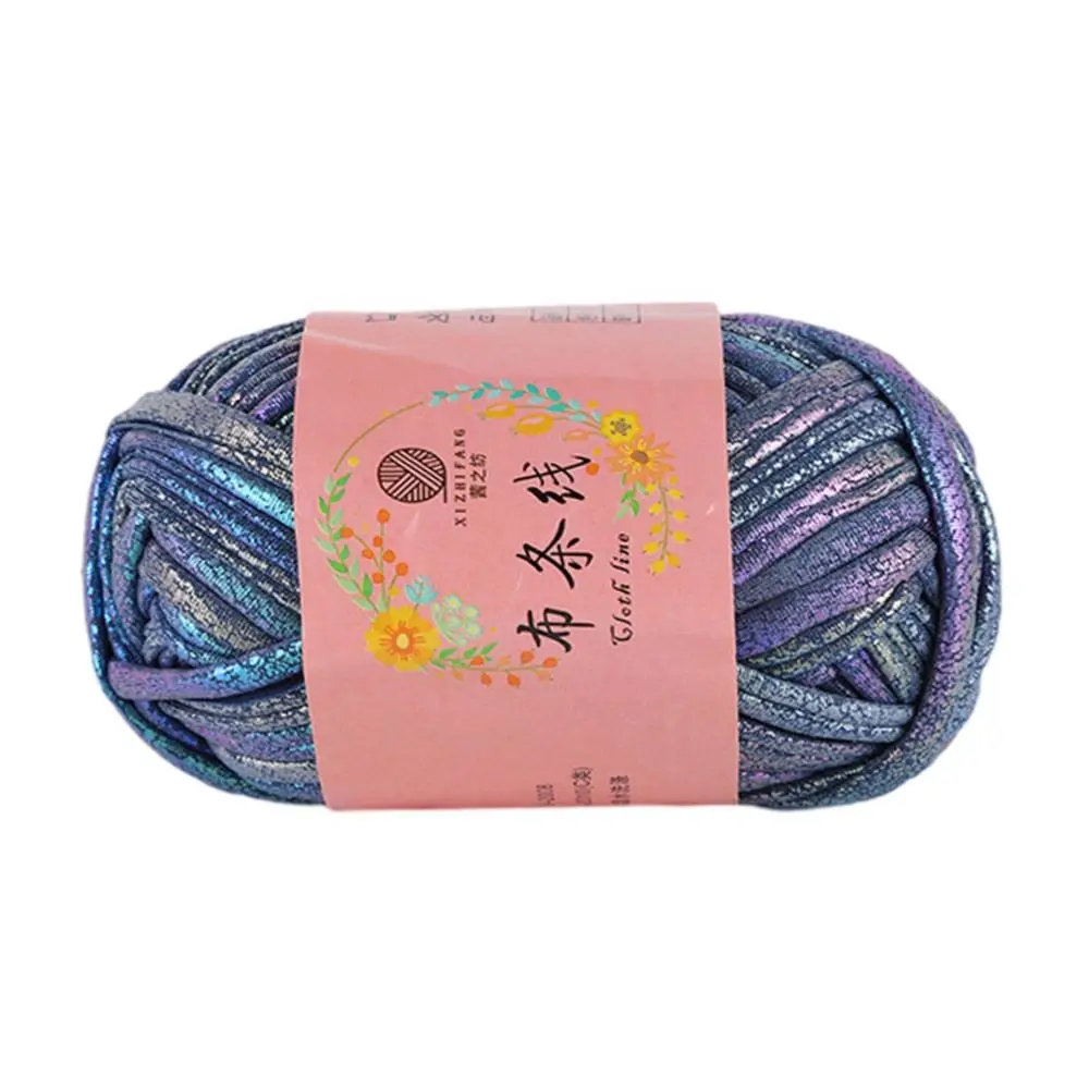 100g DIY Hand Knitting Yarn Ball Imitation Leather Shiny Crochet Yarn For Bag Blanket Cushion T-Shirt