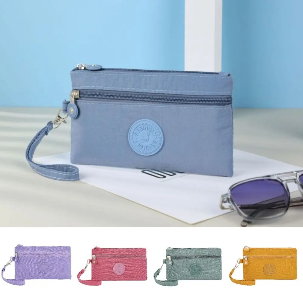 Portable Coin Purse Handbag Women Wallet Zipper Clutch Nylon Gifts Mobile Phone Bag Ladies