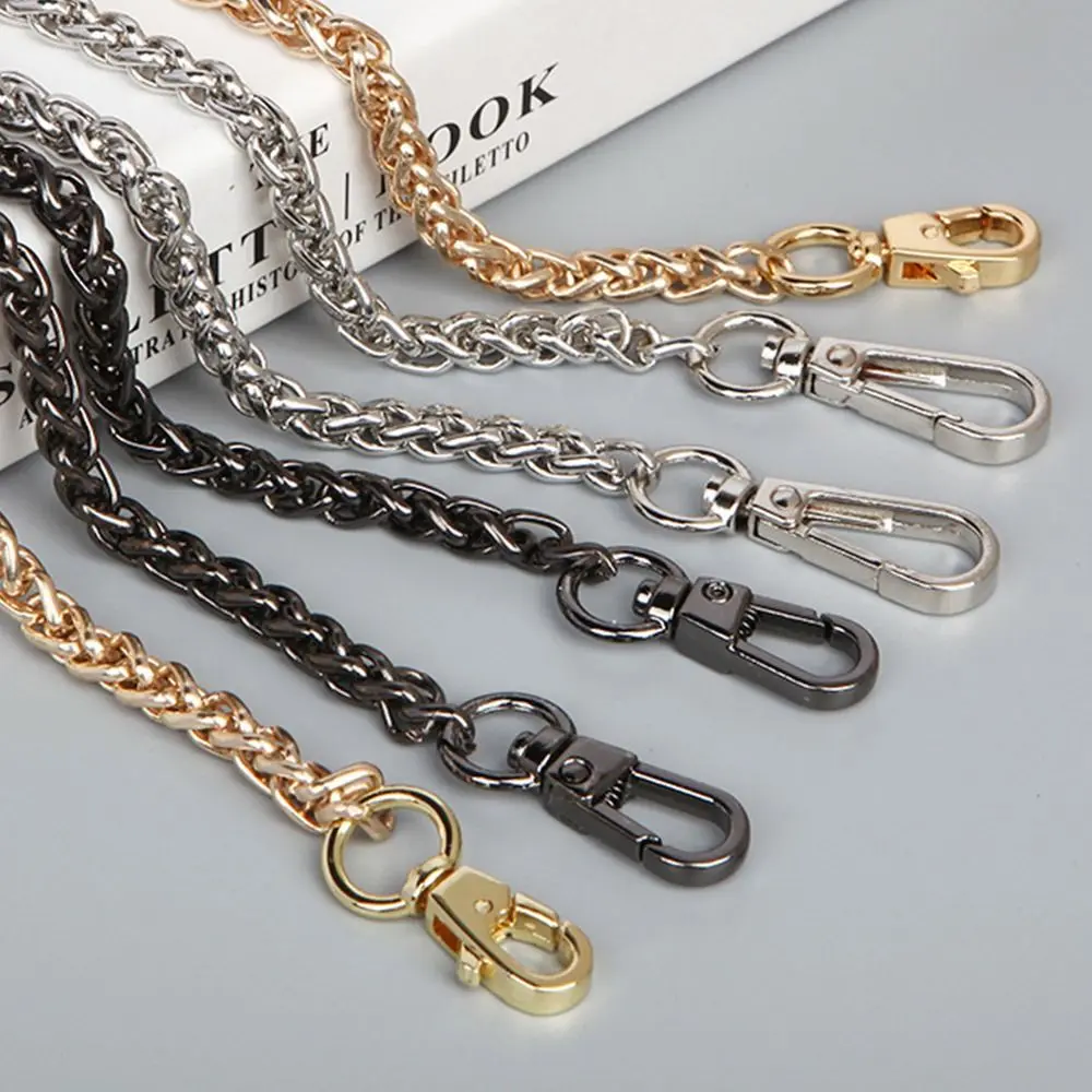 60cm 120cm Golden Silvery Aluminum Chain Metal Chain Handle Replacement Chain For Jewelry Making Findings Bag Chain Strap