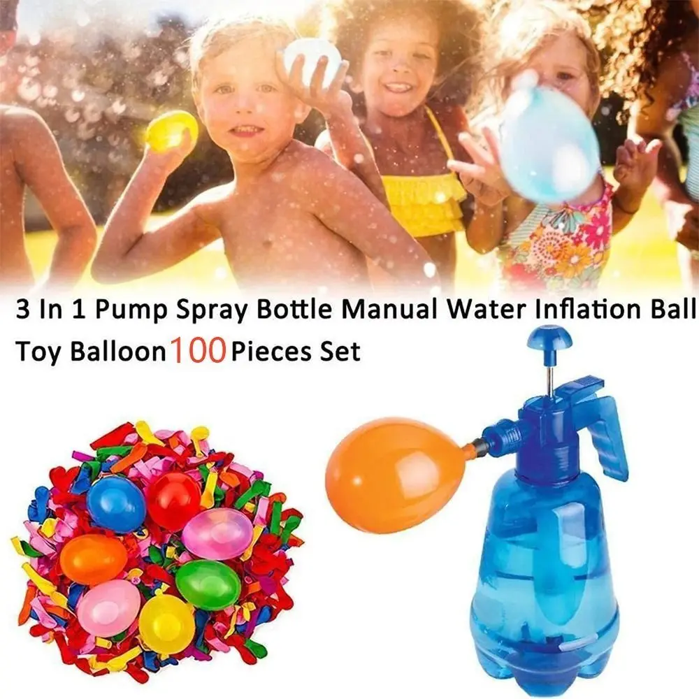 Portable Pump With Balloons Air Water Bomb Balloon For Kids Party Outdoor Toy Balloons (Pump and Balloons Random Color)