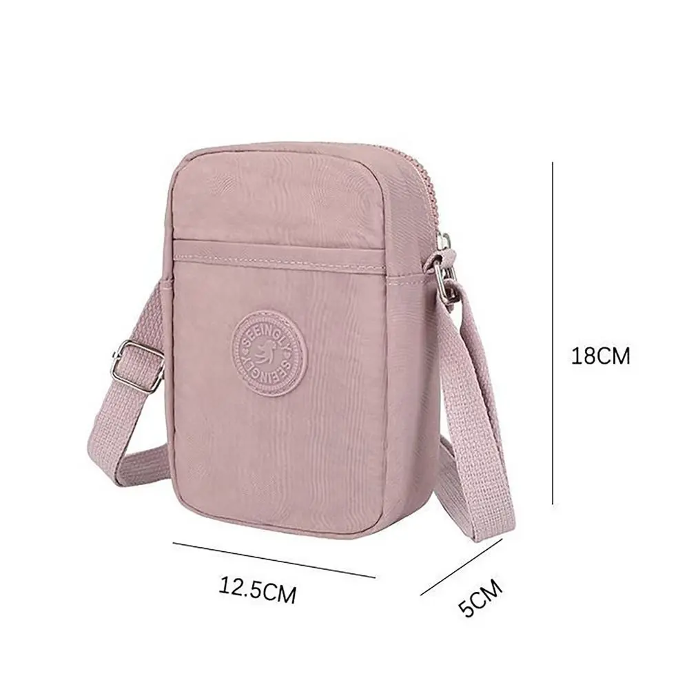 Waterproof Large Capacity Zipper Crossbody Bag Canvas Phone Bag Coin Purse Women Bag Wholesale
