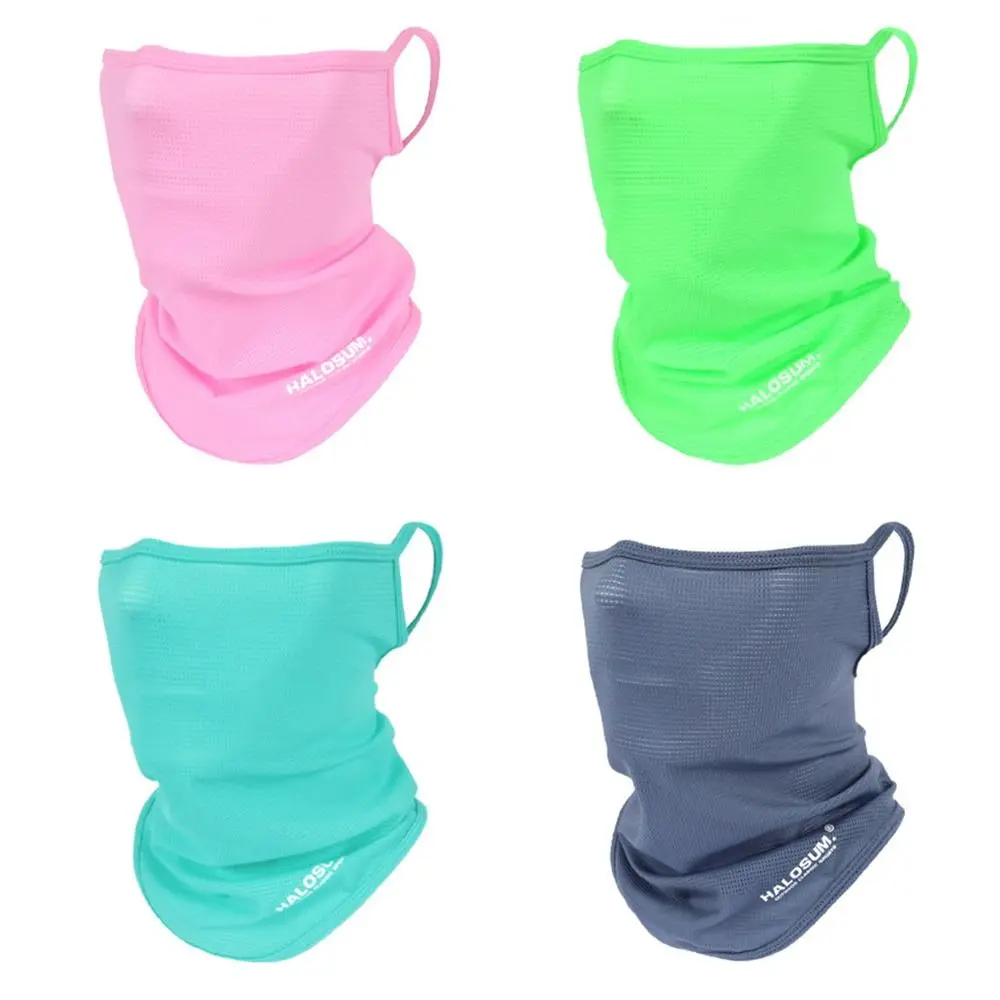 Full Face Mask Balaclava Breathable Sun UV Protection Summer Ice Silk Sun Protection Bike Mask Motorcycle Scarf Neck Gaiter