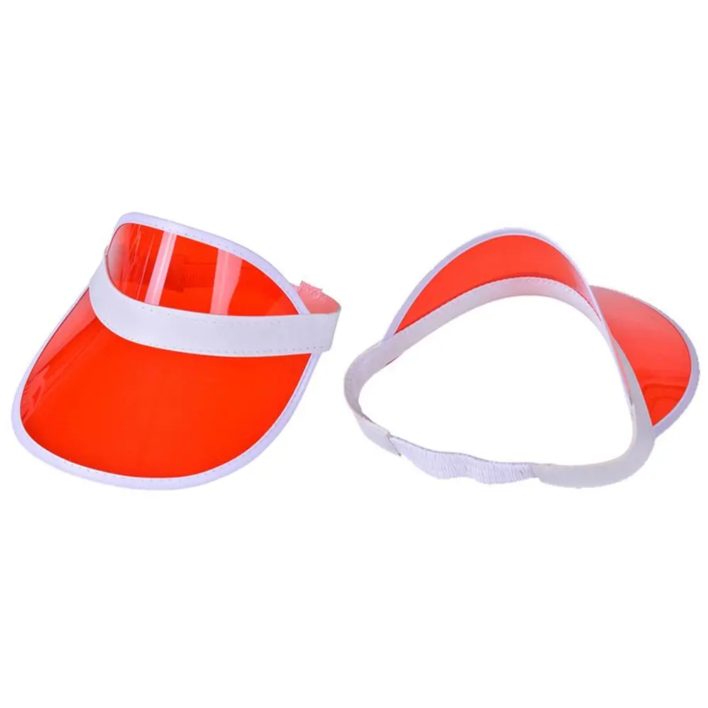 Transparent Empty Top Plastic PVC Sunshade Hat Visor Caps Summer Anti-UV Women Men Baseball Hat Bicycle Sun Hat