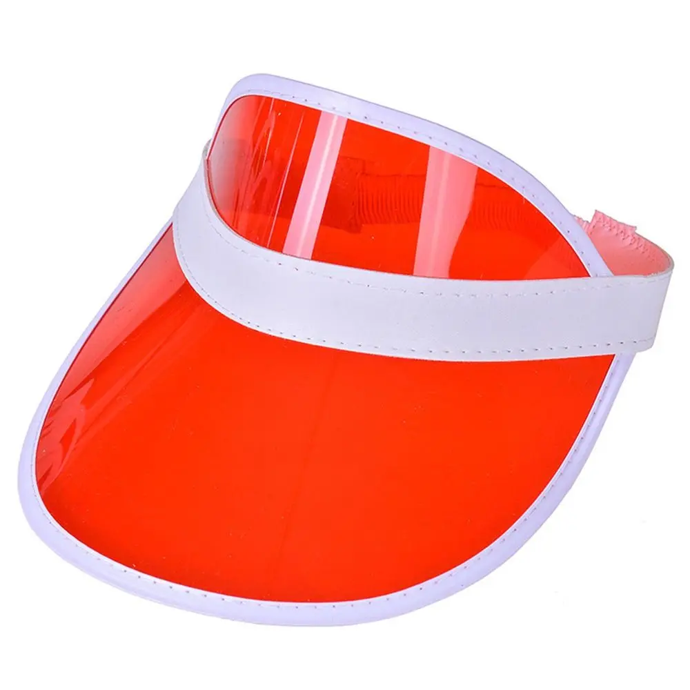 Transparent Empty Top Plastic PVC Sunshade Hat Visor Caps Summer Anti-UV Women Men Baseball Hat Bicycle Sun Hat