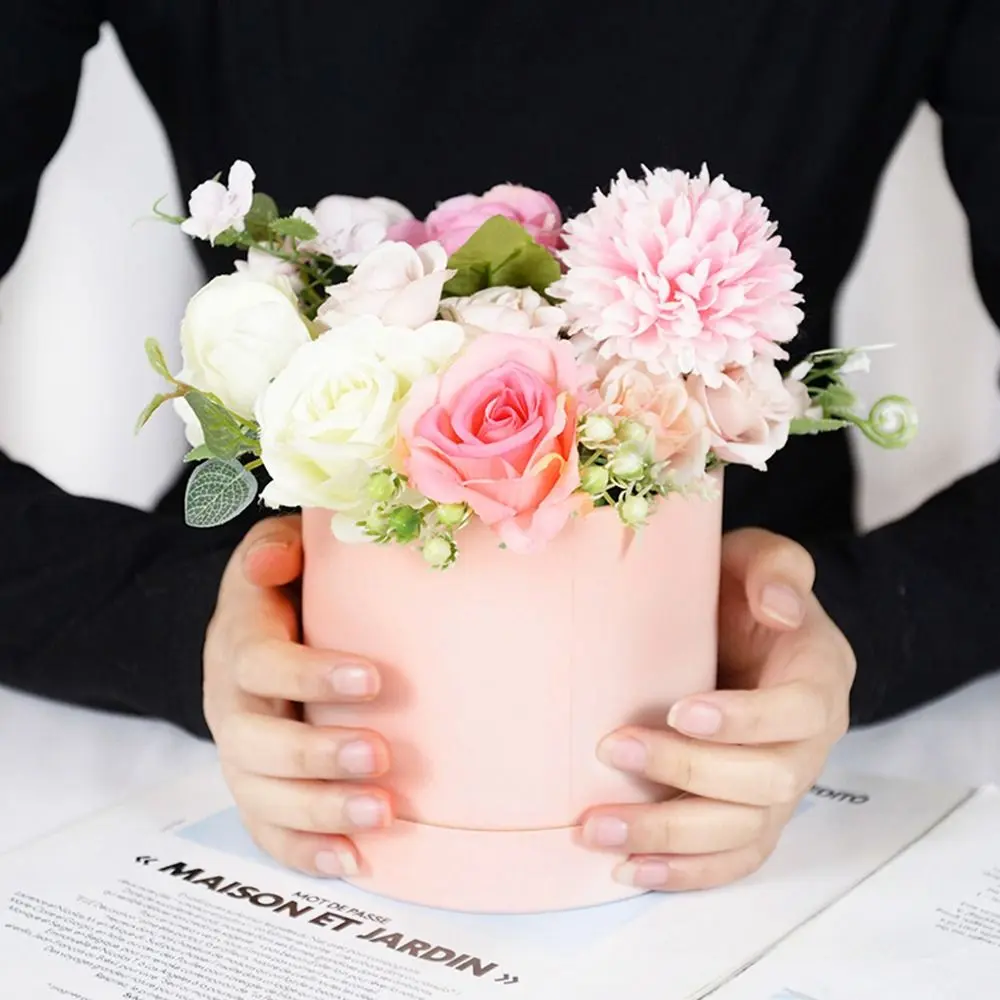 Round Cardboard Gift Boxes Flower Box Wedding Party Rose Flower Packaging Decoration Party Gifts