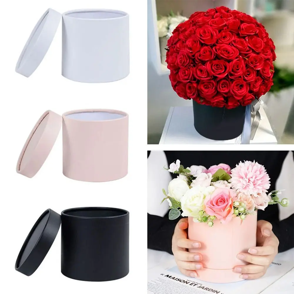 Round Cardboard Gift Boxes Flower Box Wedding Party Rose Flower Packaging Decoration Party Gifts