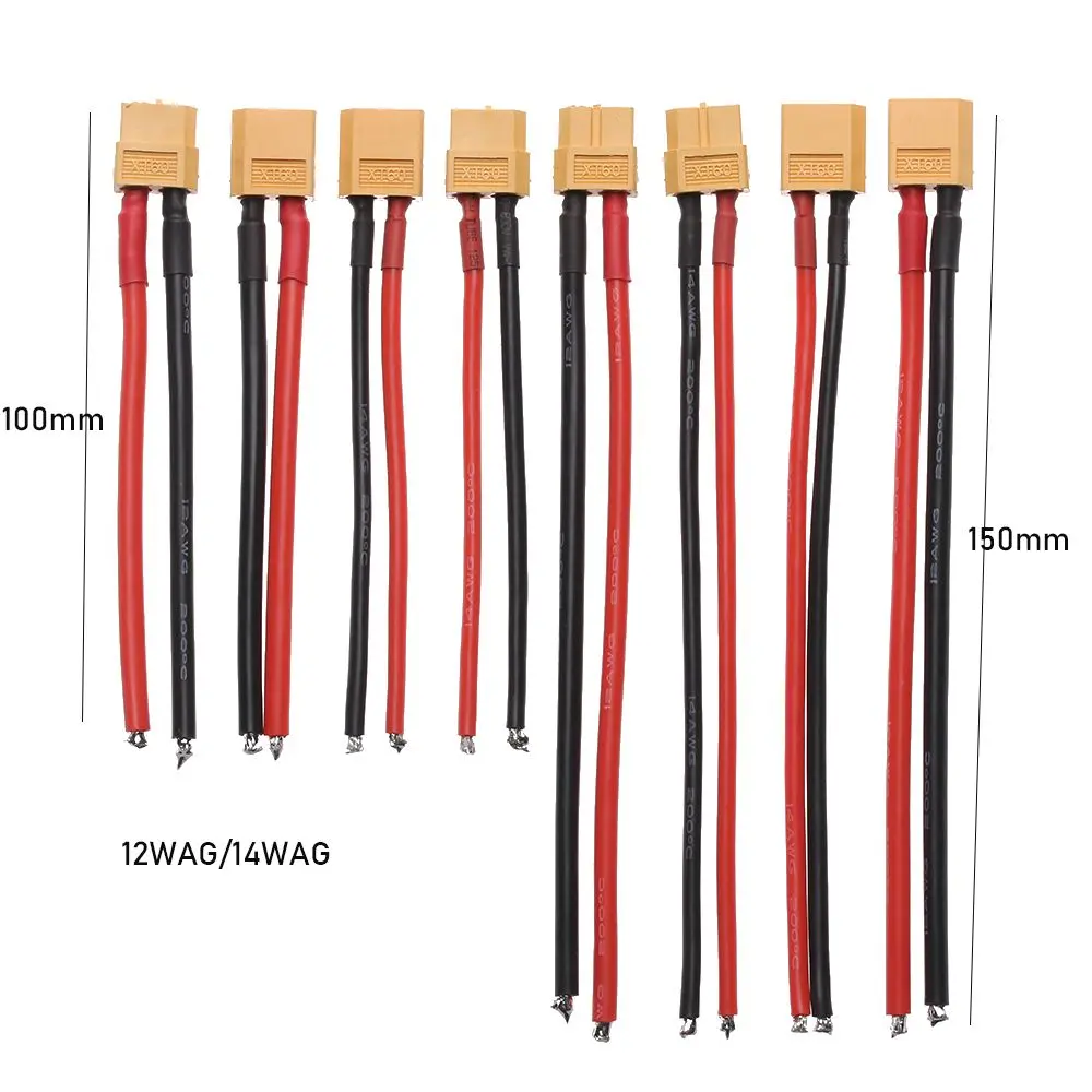 10CM/15CM XT60 Battery Male Female Connector Plug with Silicon 12 AWG/14 AWG Wire XT60 Connector Female / male