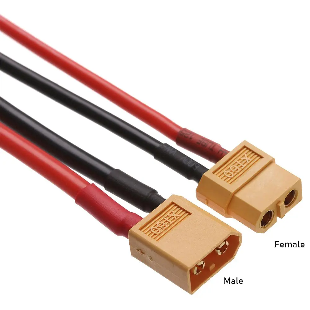 10CM/15CM XT60 Battery Male Female Connector Plug with Silicon 12 AWG/14 AWG Wire XT60 Connector Female / male