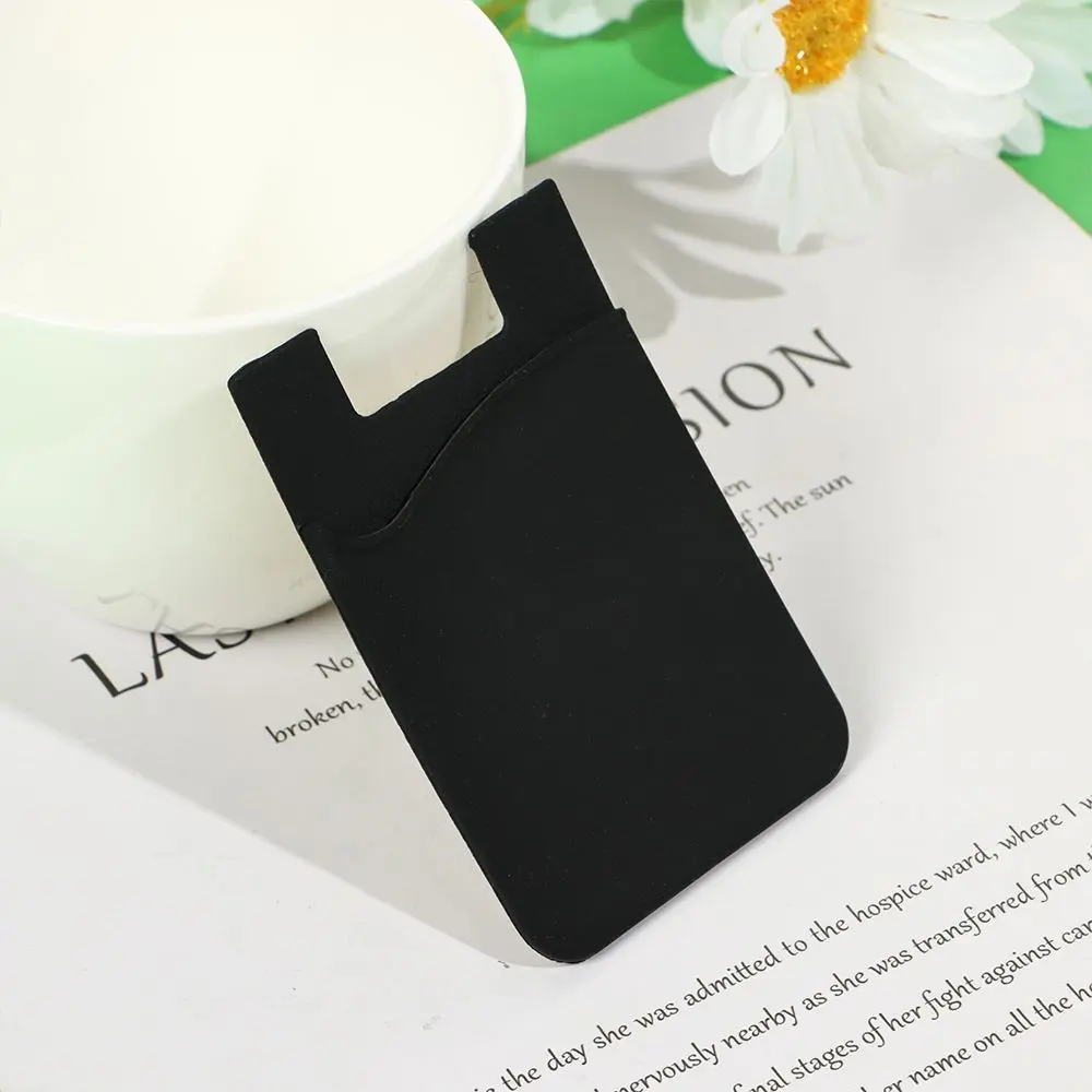 Women Men Cell Phone Holder ID Card Holder Business Credit Pocket Adhesive Slim Case sticker Cellphone Accessories