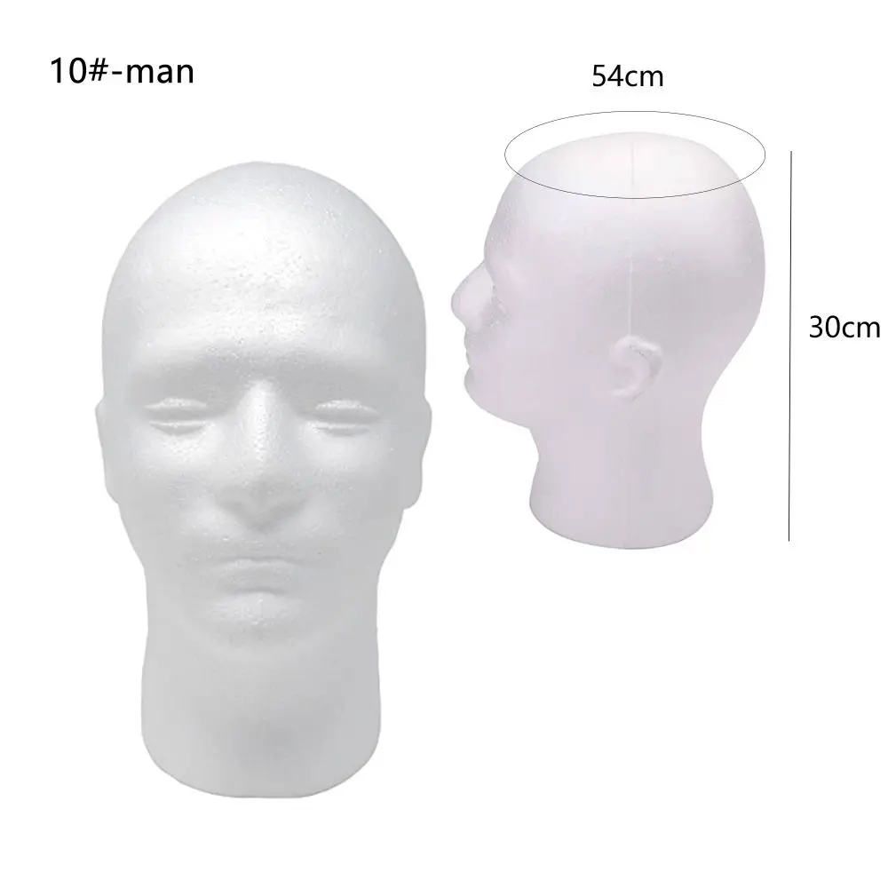 Hairpieces Stand Holder Female Head Model Foam Wig Head Model Foam Mannequin Dummy Wig Glasses Hat Display Stand Rack