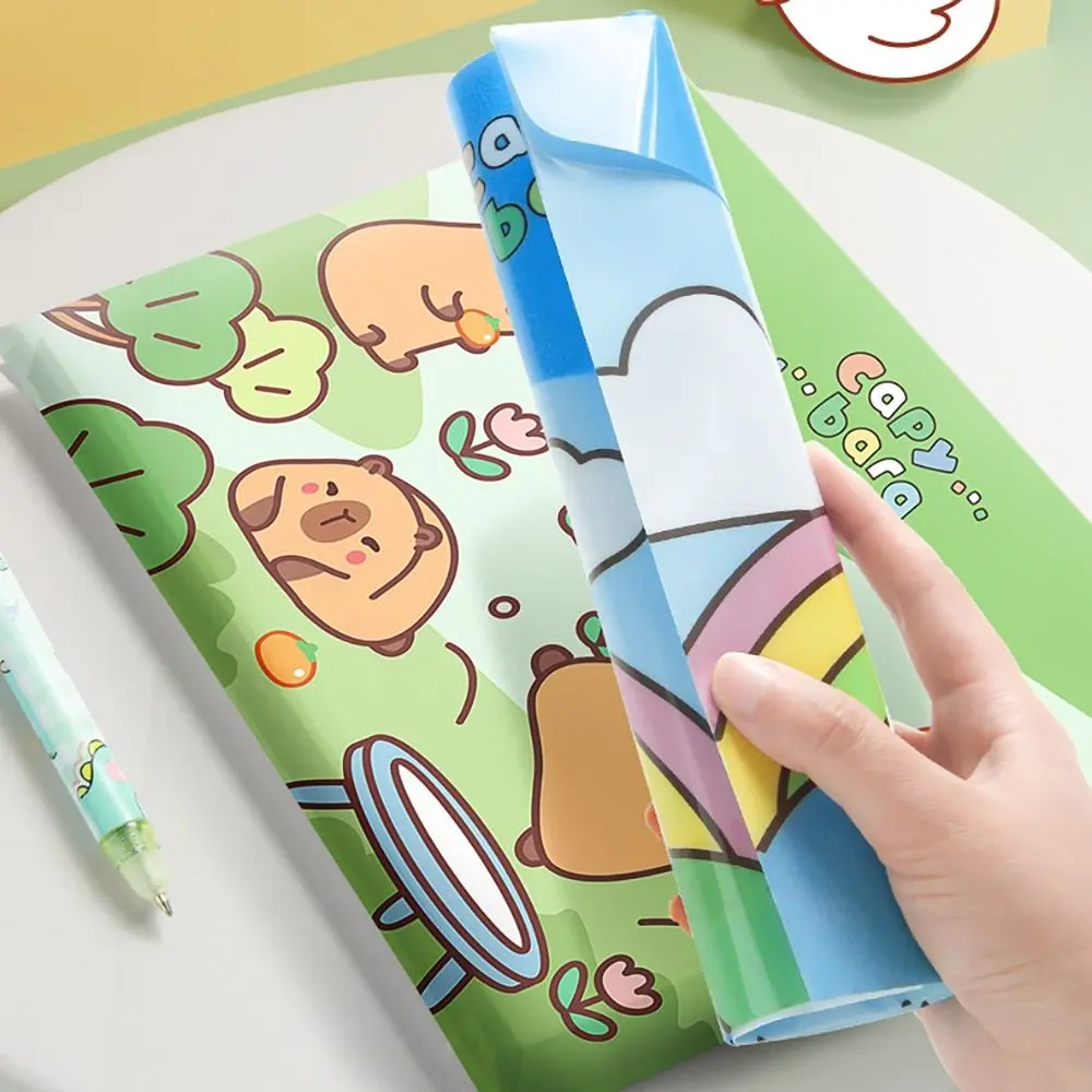 5PCS/Set Portable Waterproof Document Bag Cartoon A4 File Bag Test Paper Storage Folder Snap-fastener File Organizer