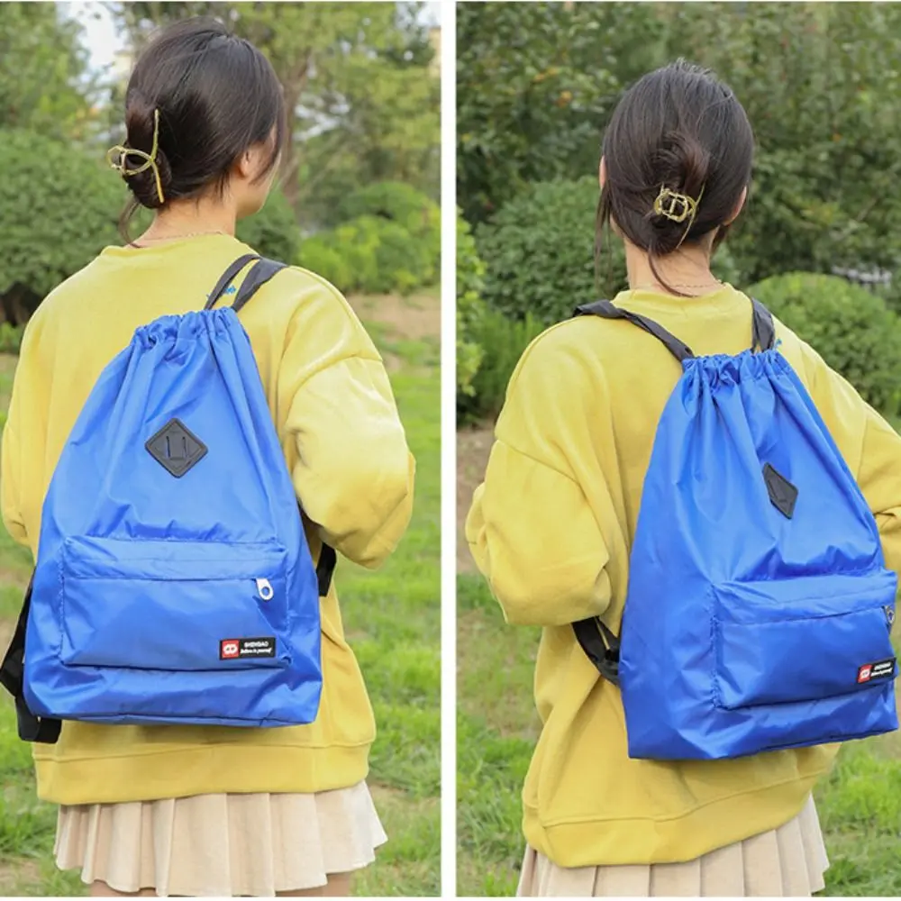 Waterproof School Bag Student Backpack Women Bags Backpack Travel Bag Large Capacity INS Fashion Drawstring Bag