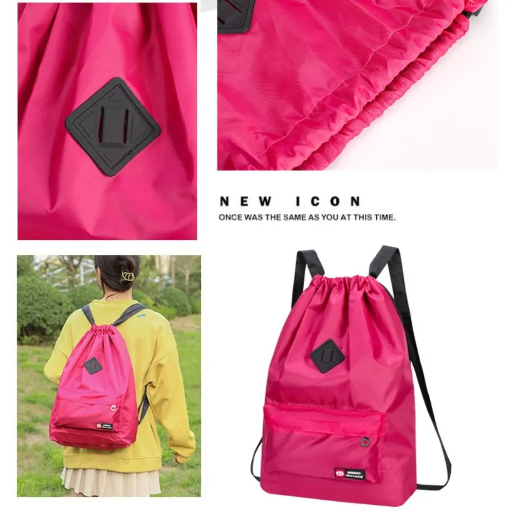 Waterproof School Bag Student Backpack Women Bags Backpack Travel Bag Large Capacity INS Fashion Drawstring Bag