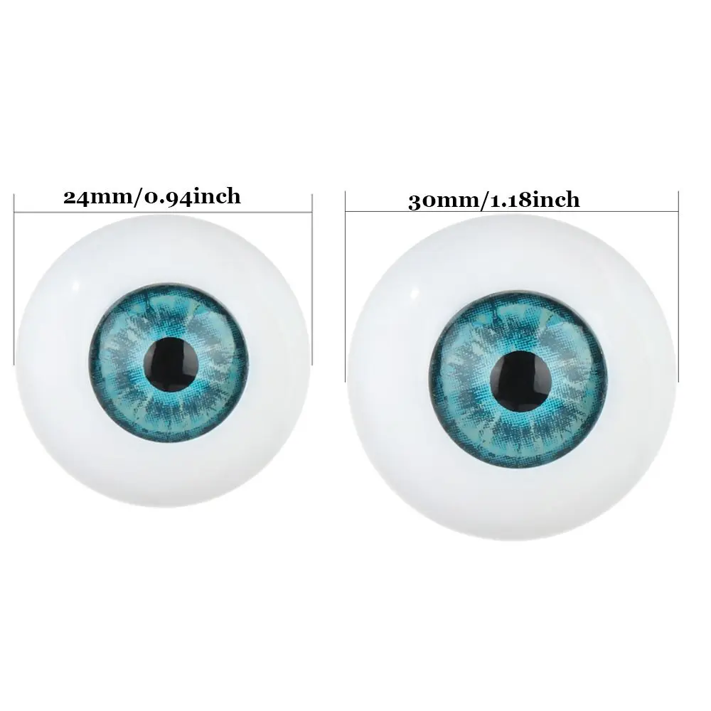 1 pair DIY Eyes Accessories 24mm 30mm Blue Brown Green Doll Acrylic Eyes Doll Eyeball Doll Animals Parts For BJD Doll Making