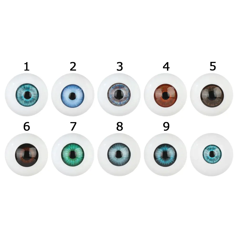 1 pair DIY Eyes Accessories 24mm 30mm Blue Brown Green Doll Acrylic Eyes Doll Eyeball Doll Animals Parts For BJD Doll Making