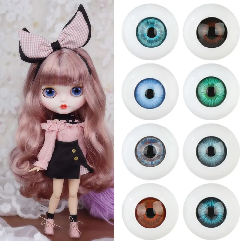 1 pair DIY Eyes Accessories 24mm 30mm Blue Brown Green Doll Acrylic Eyes Doll Eyeball Doll Animals Parts For BJD Doll Making