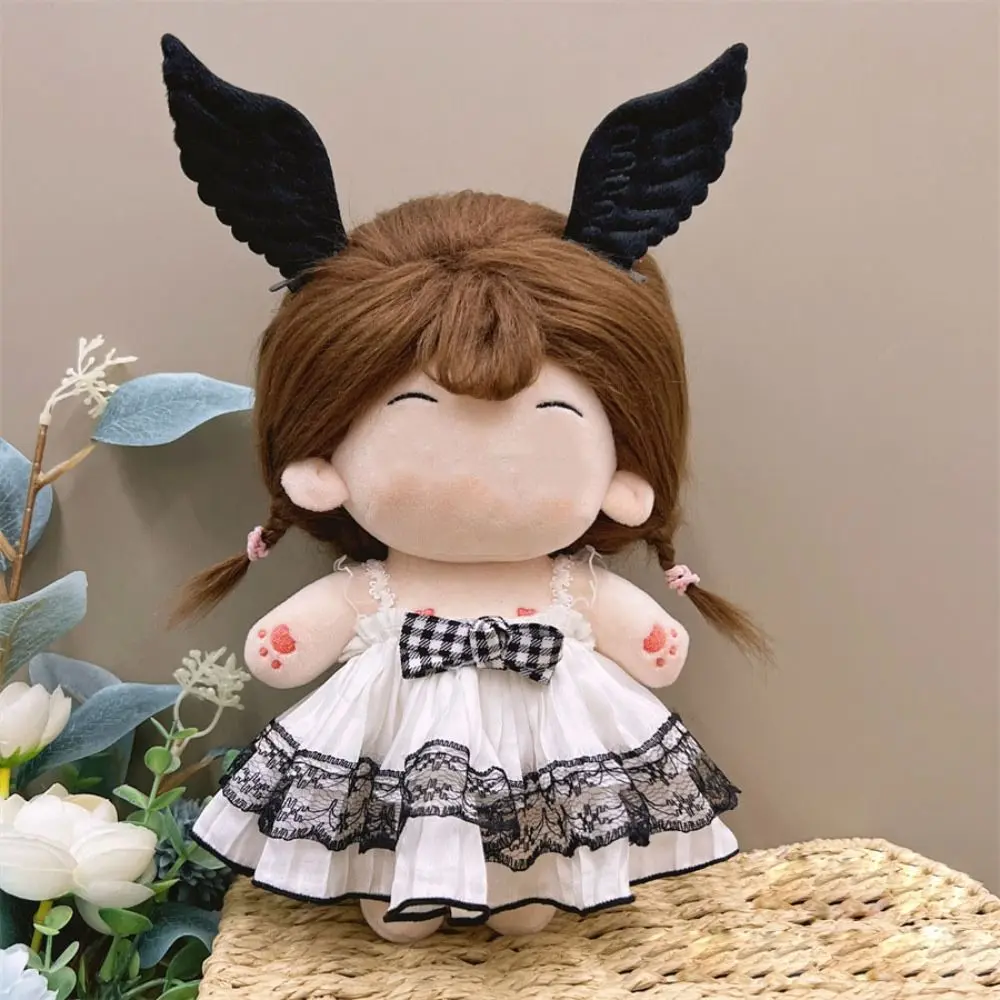 20CM Doll Clothes Game Photo Props Headband Princess Dress Set Lolita Bowknot Multicolor Miniature Dress Suit Changing Dressing