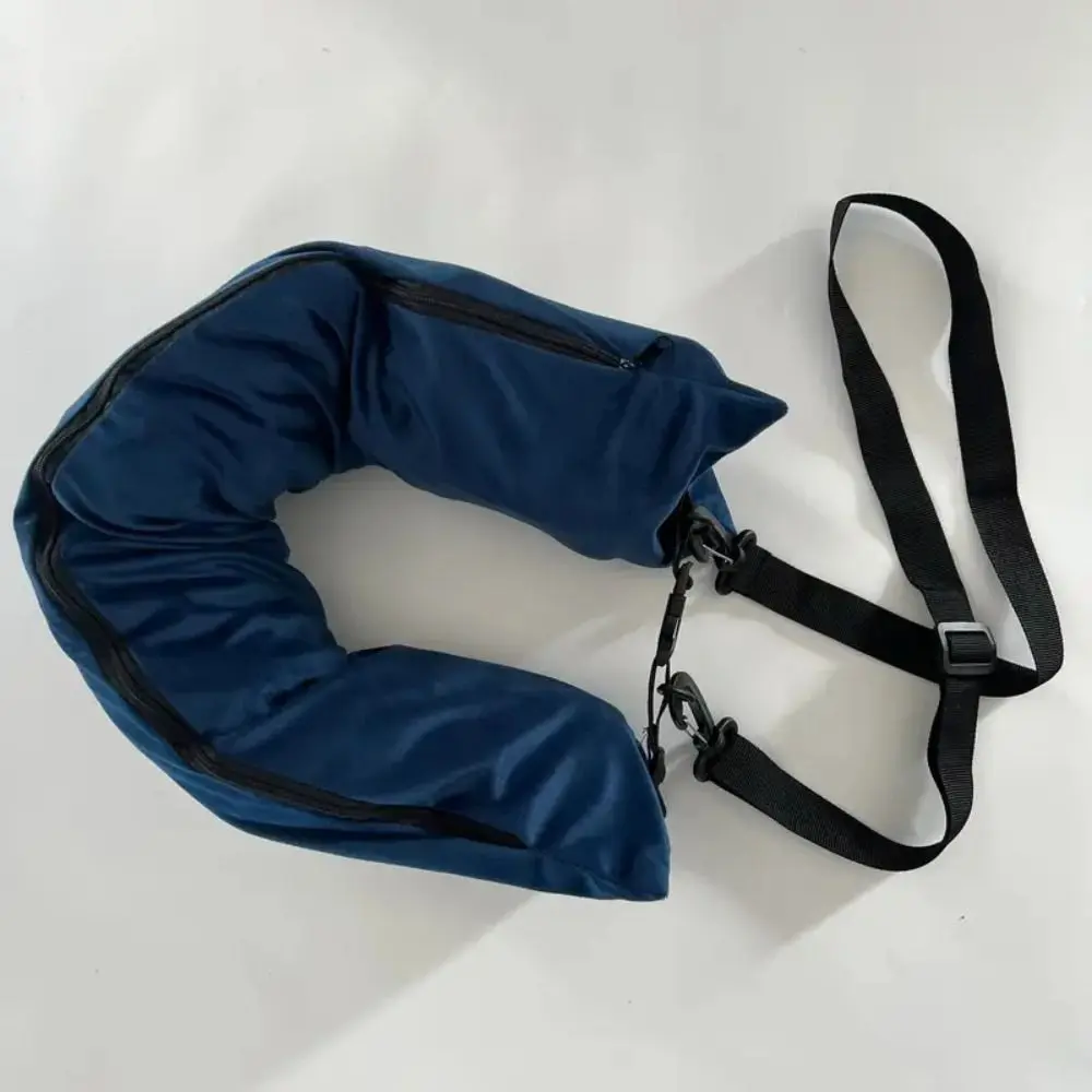 Portable Travel Bag Pillow Fillable Neck Pillow Stuff With Clothes Pillowcase Storage Bag Lycra Fabric Waterproof