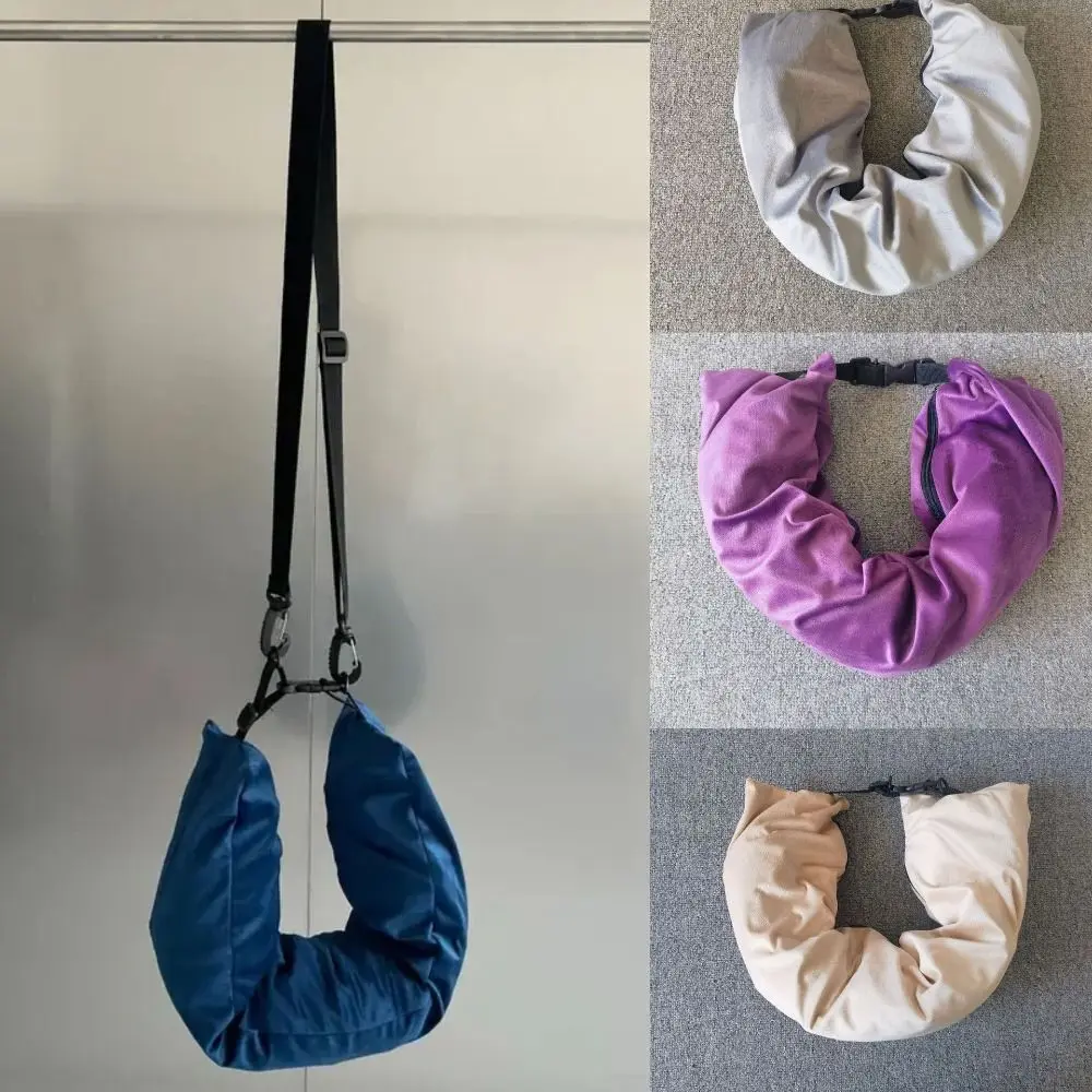 Portable Travel Bag Pillow Fillable Neck Pillow Stuff With Clothes Pillowcase Storage Bag Lycra Fabric Waterproof
