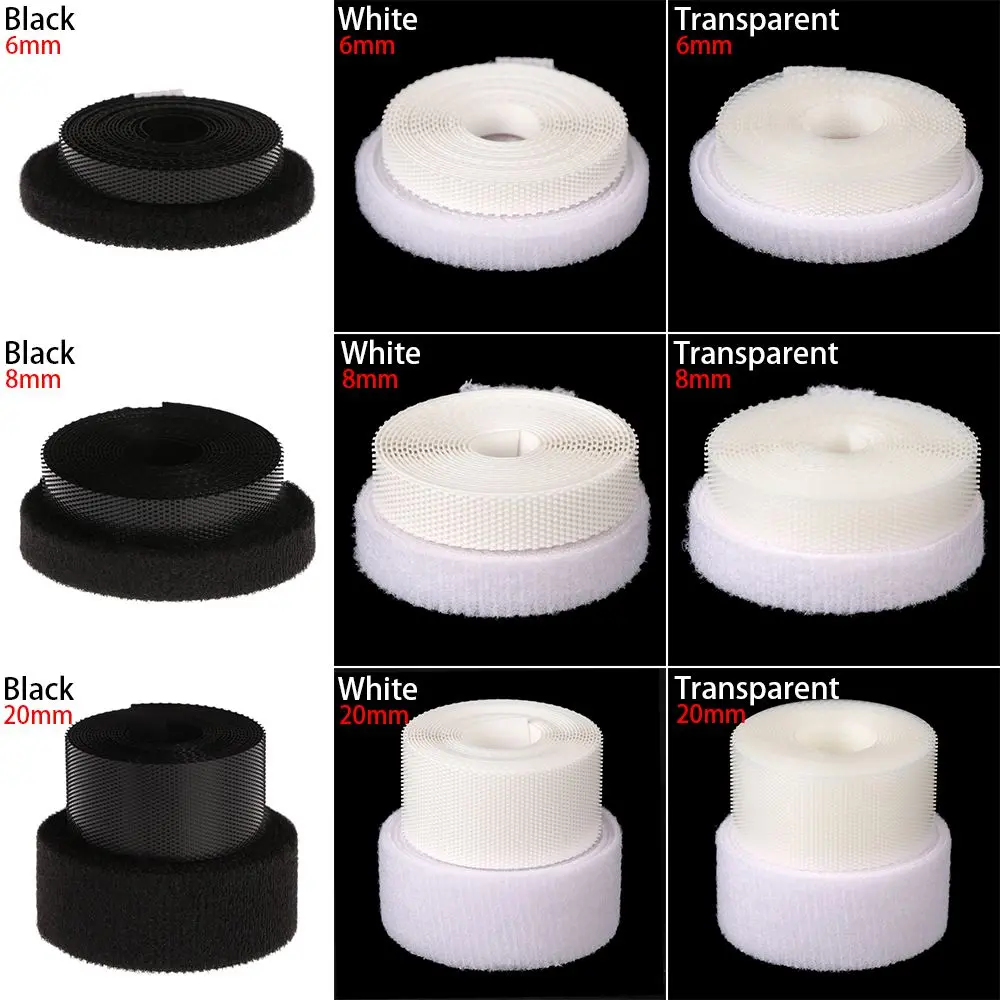 6/8/20mm Sewing Magic Tape Sticker Paste Strap Fastener Tape Width Stickers DIY Doll Sewing Clothes Accessories