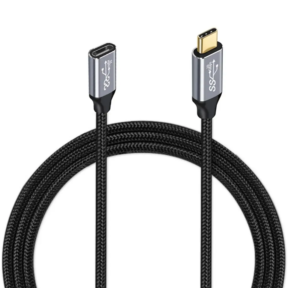 100W PD Fast Charging Cable Male to Female Data Line 4K@60HZ Video Cord 10Gbps USB 3.1 Gen 2 Type C Extension Cable For Laptop