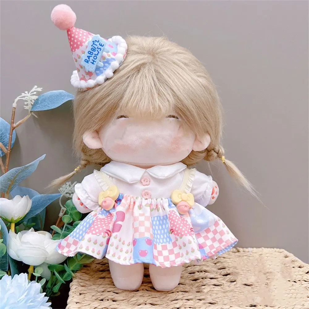20CM Doll Clothes Playing House Photo Props Miniature Dress Suit Multicolor Lolita Maid Attire Doll Headwear Dress Set
