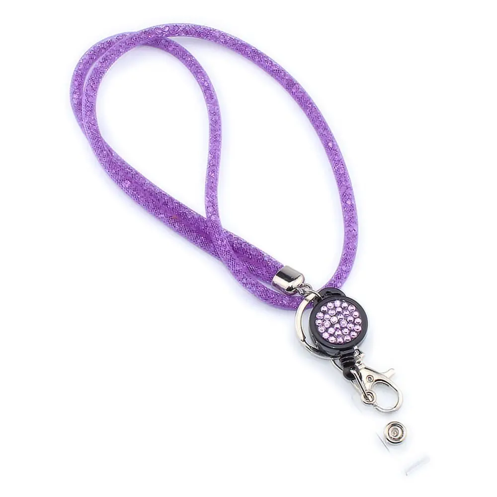 Portable Keyring Retractable Lanyard Phone Strap Women Multi Color Id Card For Keys Id Holde Lanyard
