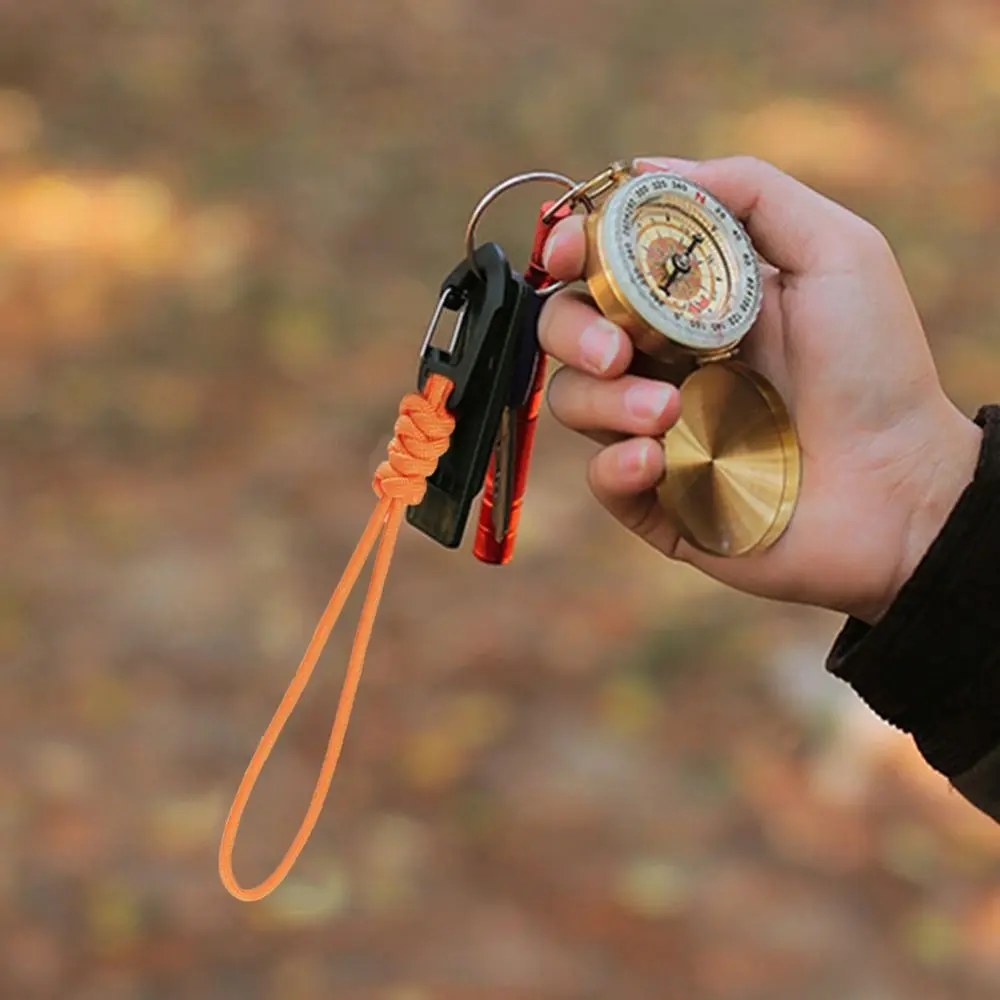 1Pcs 7-core Keychain Flashlight Small Tool Braid Rope Umbrella Rope Lanyard Key Ring Multifunction Outdoor Accessories