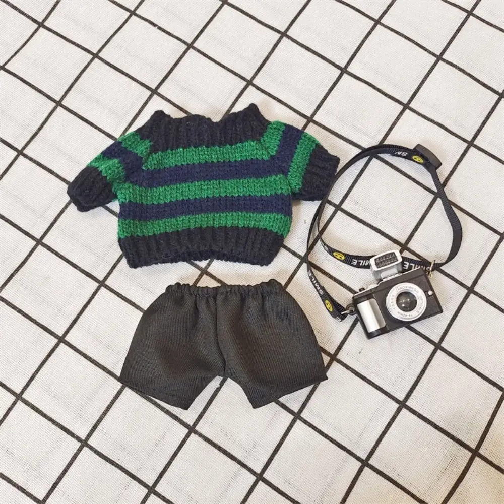 20cm Mini Clothes Doll Sweater Coat Doll Clothes Hoodies Shorts For Cotton Stuffed Dolls Idol Doll Outfit T-shirt Suit
