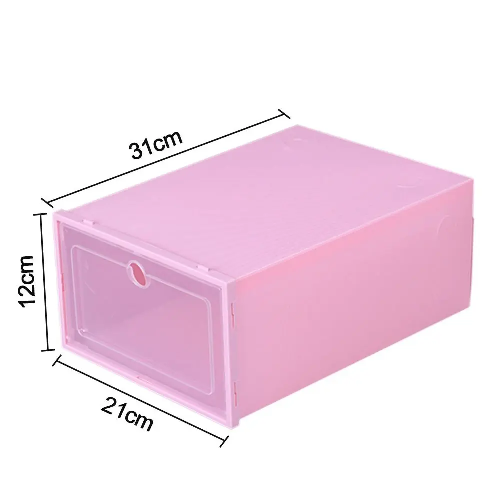 Thickened Drawer Case Foldable Clear Shoes Storage Box Dustproof Plastic Shoe Organizer Shoe Cabinet Footwear Holder Rack