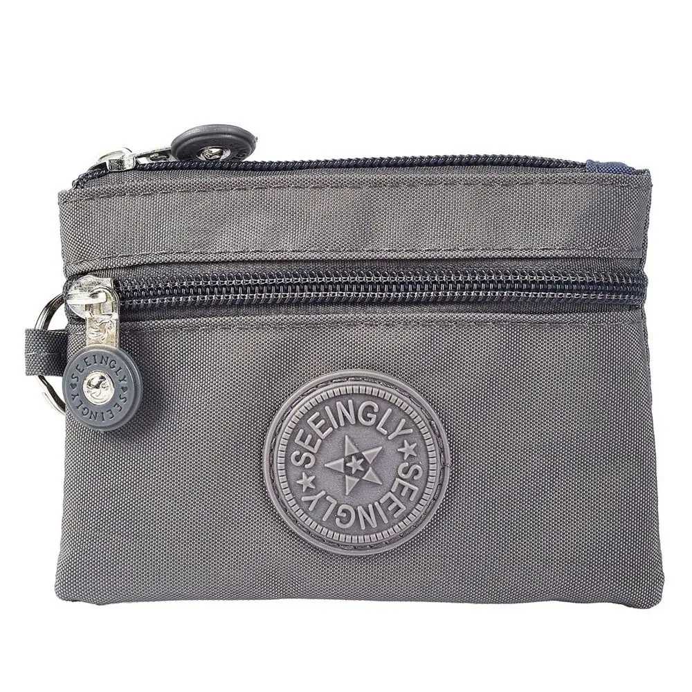 Canvas Money Coin Purse Wear-resistant Wallet Money Bag with Key Ring Waterproof Credit Card Holoder Male Female