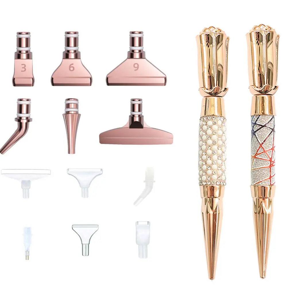 Glitter Diamond Point Drill Pens 5D Diamond Painting Pen Kit Cross Stitch Embroidery Nail Art Diamond Painting Accessories