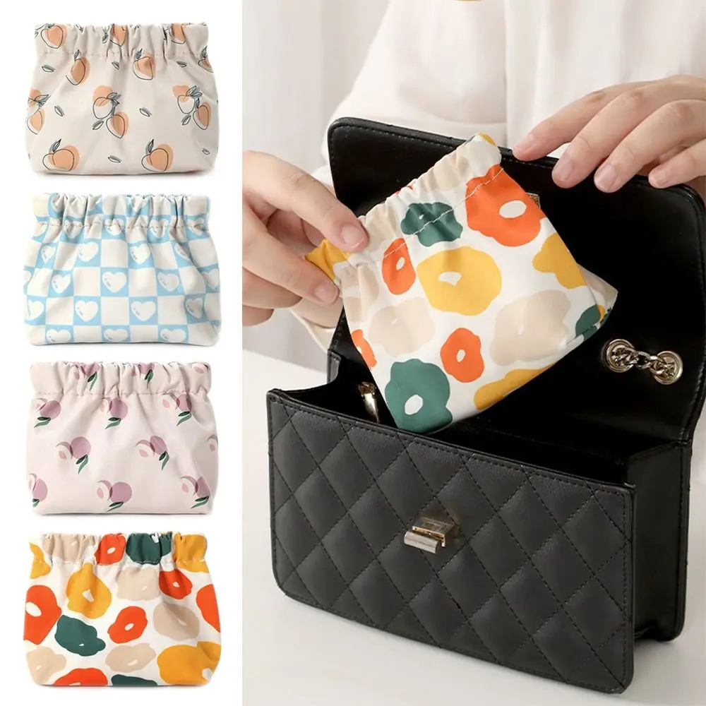 Travel Lipstick Cosmetic Bag Printing Fashion Coin Money Bags Mini Shrapnel Bag Coin Purse Women Change Storage Bag for Girls