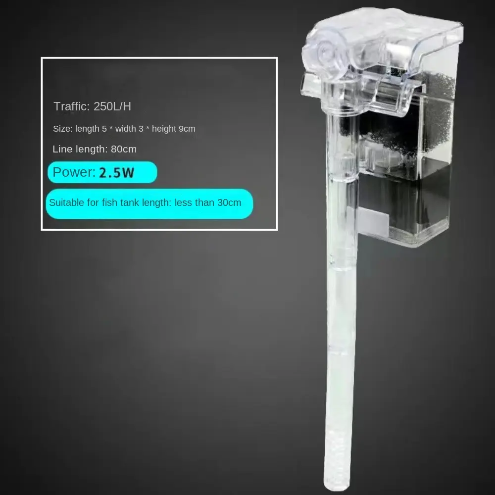Water Purification USB/plug Submersible Filtration Wall Mounted Waterfall Fish Tank Filter Waterfall Suspension Three in One