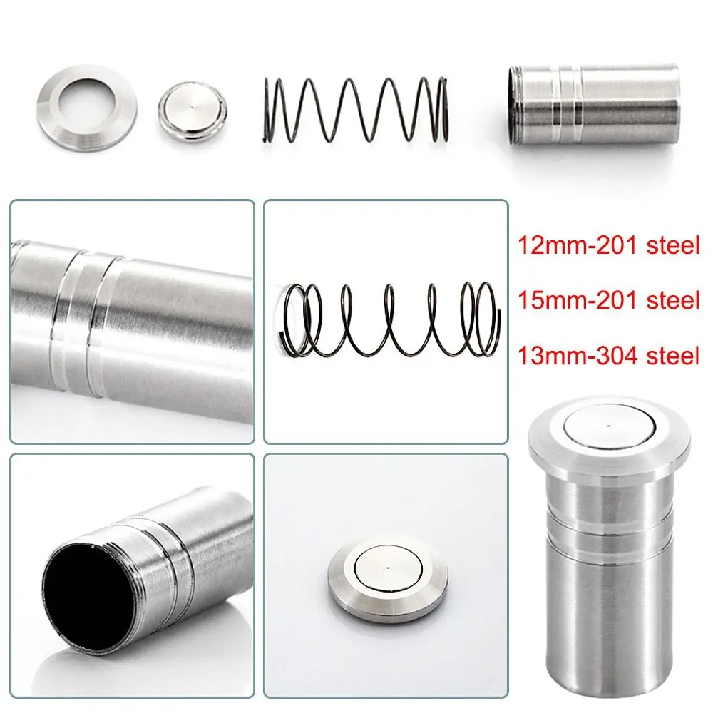 Stainless Steel Tube Latch Cover Dust-proof Cover Sanding Sand-proof Device Invisible Bolt for Door with Accessories