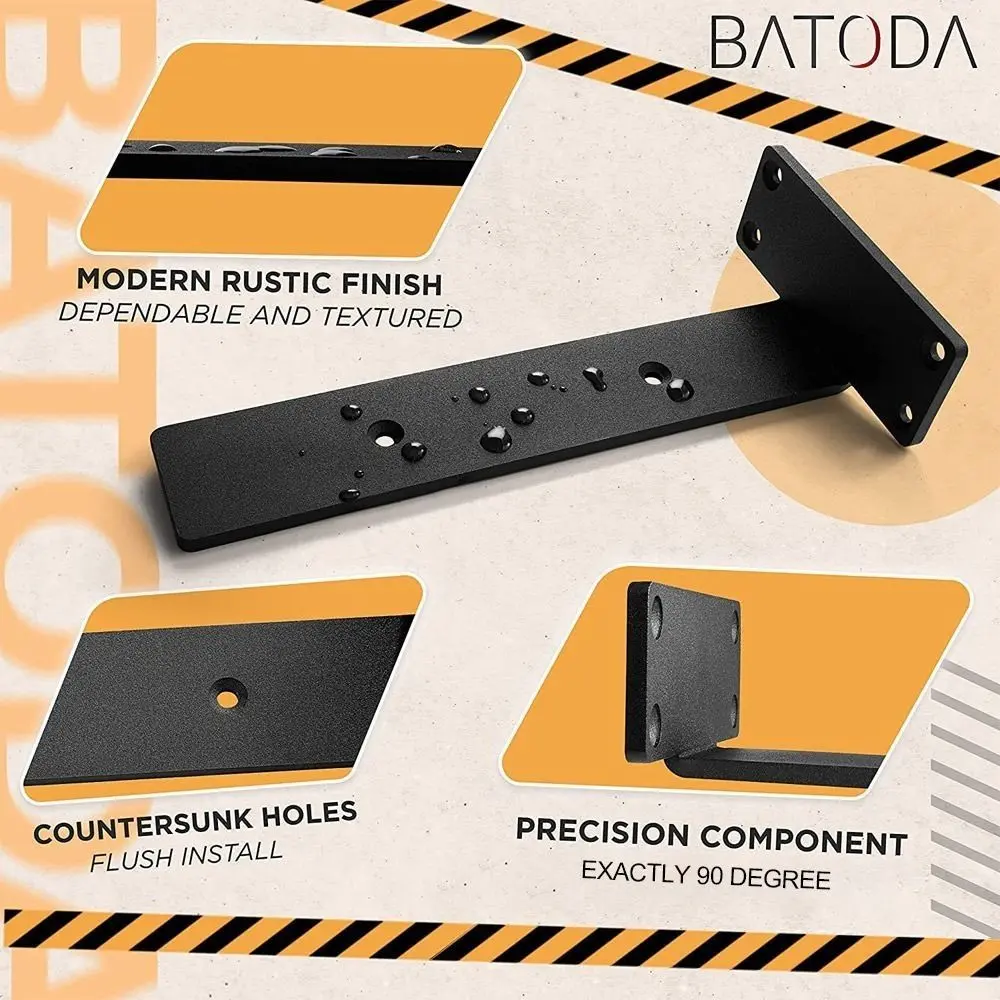 1/5 Inch Thicked  Invisible L Brackets for Shelves Support Floating Shelf Brackets Heavy Duty Cast Iron Shelves Brackets
