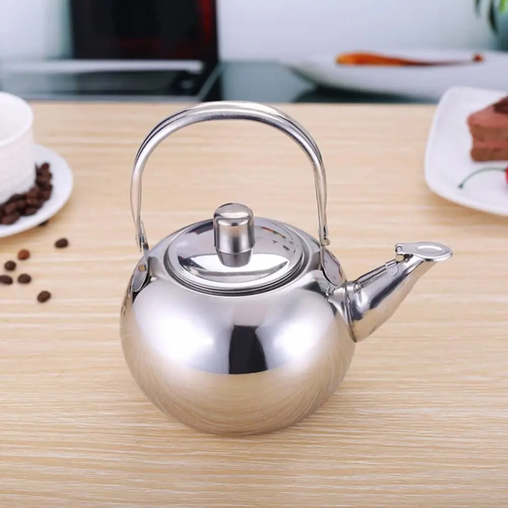 Stainless Steel Water Kettles Teapot Green Oolong Tea Jug With Infuser Filter Coffee Kettle Home Office Tea Coffee Tools