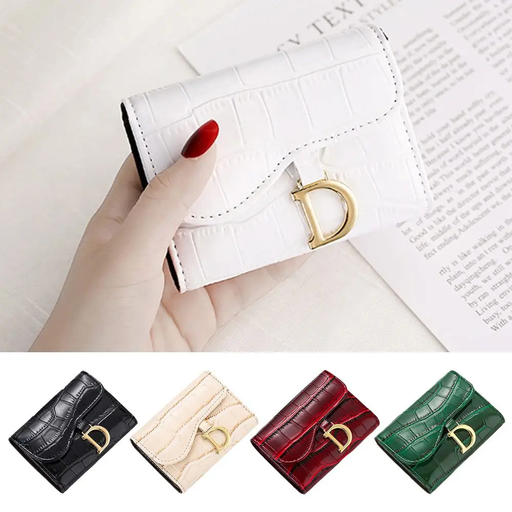 Fashion Women PU Wallet Multi-Card Card Holder Mini Card Holder Short Wallet Small Multi-functional Clutch Bag