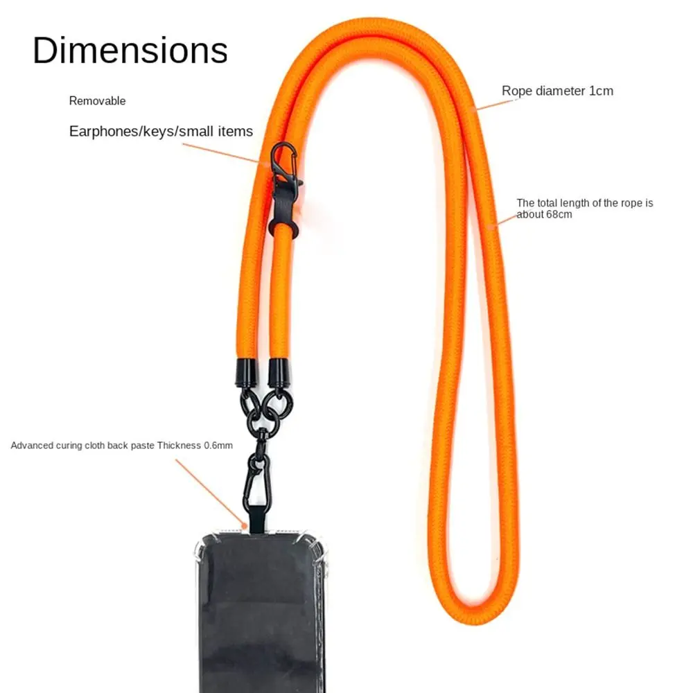 Adjustable Mobile Phone Strap Lanyard Crossbody Phone Lanyards Neck Rope with Patch for Cell Phone Hanging Cord Strap