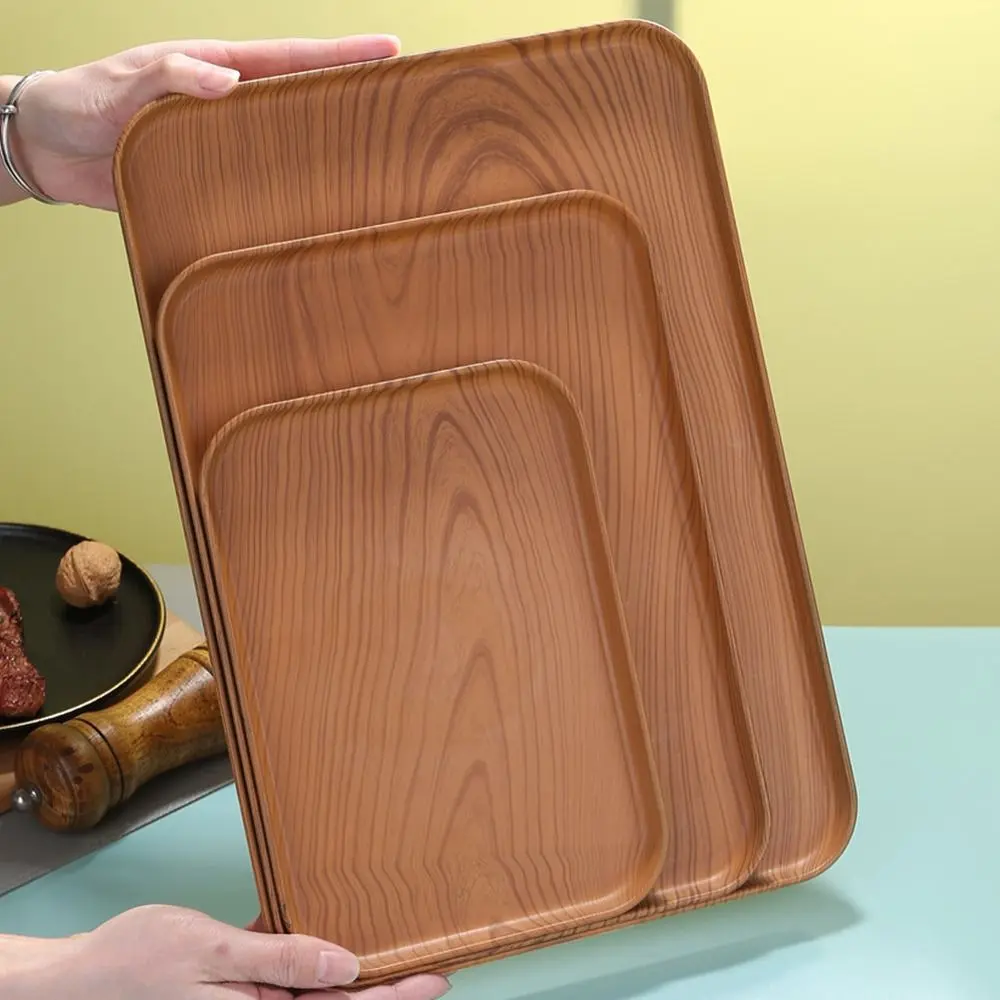 Nordic PP Pallet Plastic Tray Hotel Service Tray Food Bread Pan Rectangular Storage Household Kitchen Supplies