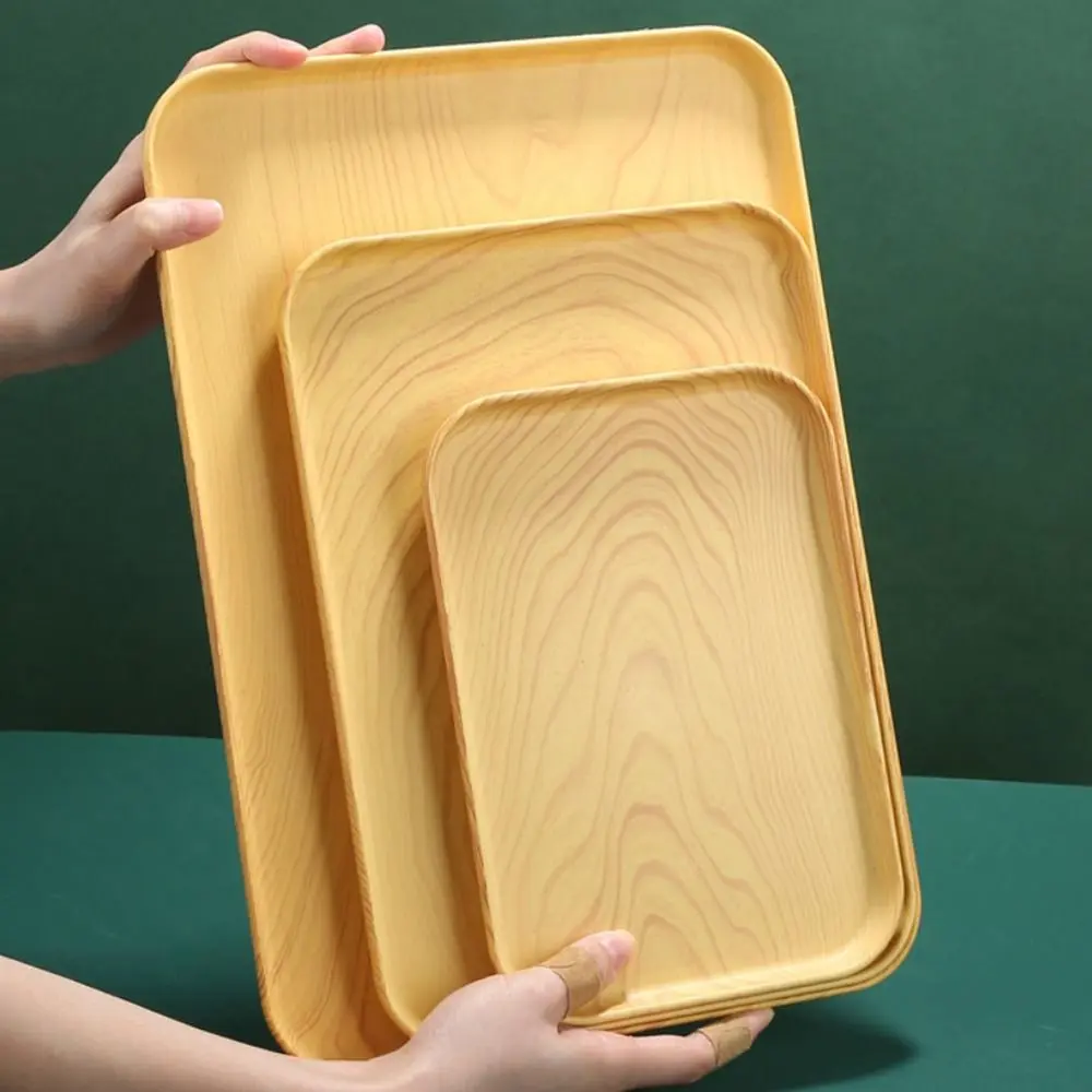 Nordic PP Pallet Plastic Tray Hotel Service Tray Food Bread Pan Rectangular Storage Household Kitchen Supplies