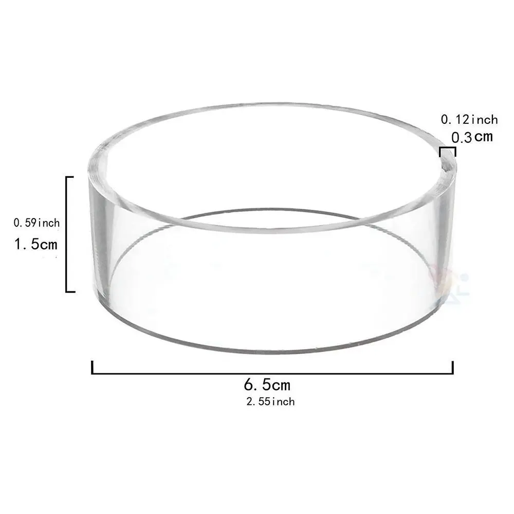 Baseball Stands Plastic Round Display Stand Acrylic Display Stand Organization Clear Ring For Golf Ball Baseball Tennis Ball