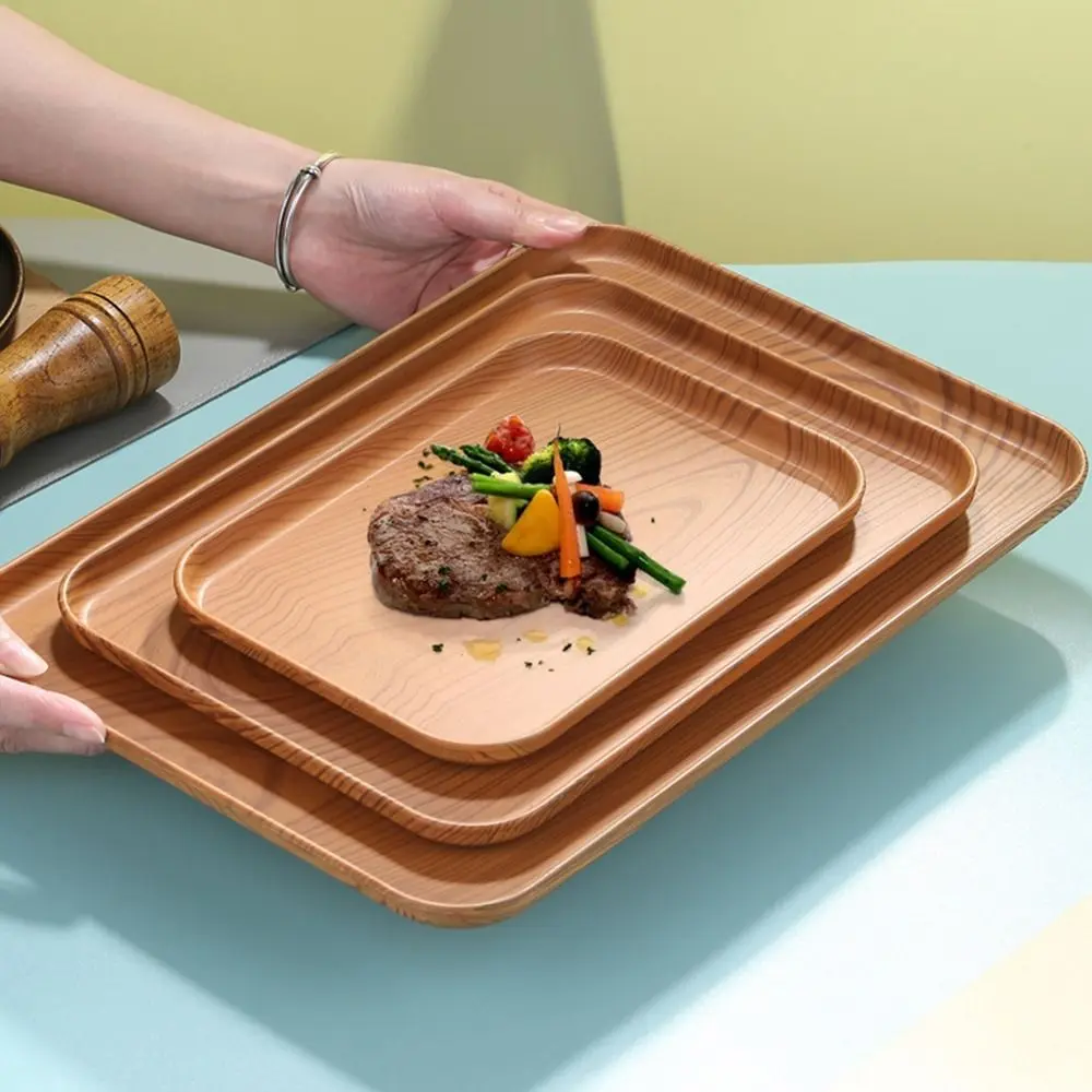 Nordic PP Pallet Plastic Tray Hotel Service Tray Food Bread Pan Rectangular Storage Household Kitchen Supplies