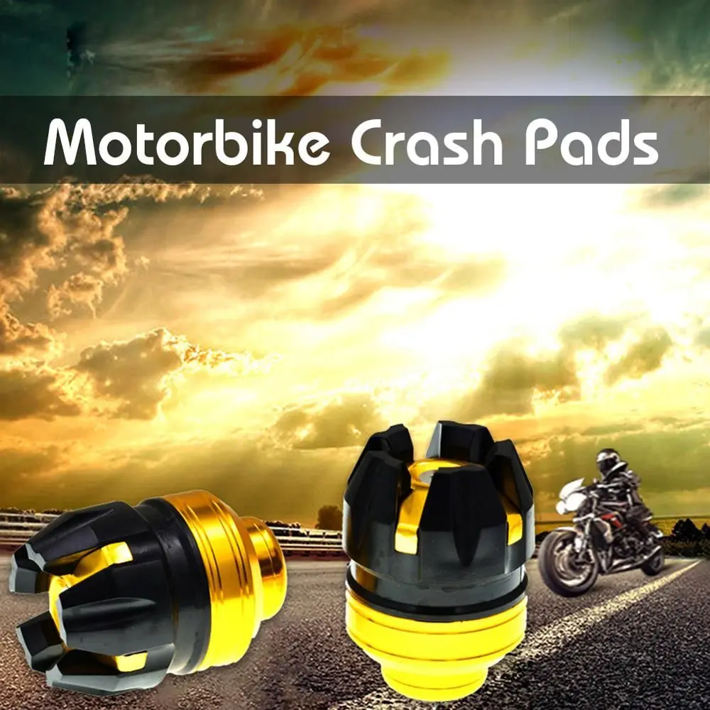 2Pcs Anti-Falling Frame Slider Protector Motorcycle Front Rear Fork Wheel Crash Protector Motorcycle Crash Protect Motocross