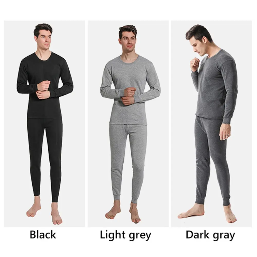 Men's Top & Bottom Set Thermal Underwear for Men Winter Soft Fleece Lined Long Johns Set Thermal Clothes