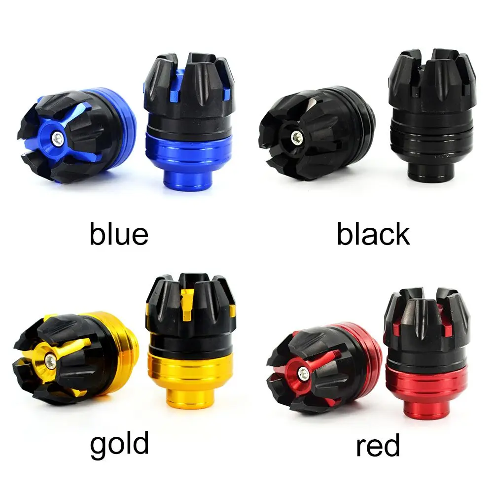 2Pcs Anti-Falling Frame Slider Protector Motorcycle Front Rear Fork Wheel Crash Protector Motorcycle Crash Protect Motocross