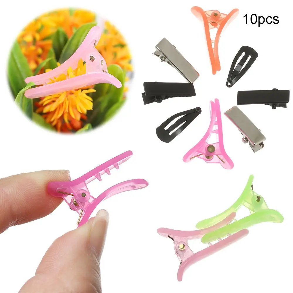 10pcs Doll Hairpin Headwear Doll Mini Matal Plastic Clip Children Hair Clip Princess Kid Head Clip Toys DIY Doll Accessories