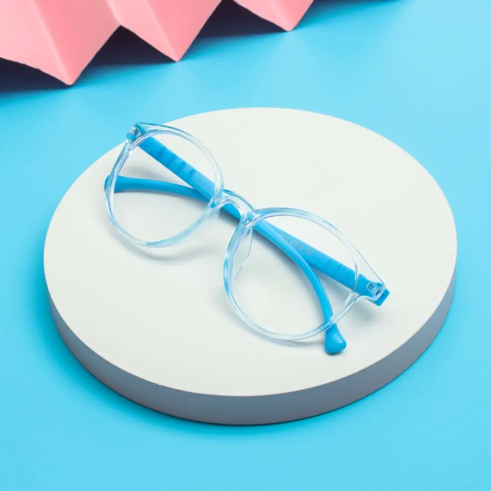 Children Square Computer Eyeglasses Blue Light Blocking Glasses Clear Lens Optical Glasses Transparent PC Soft Frame Kids UV400