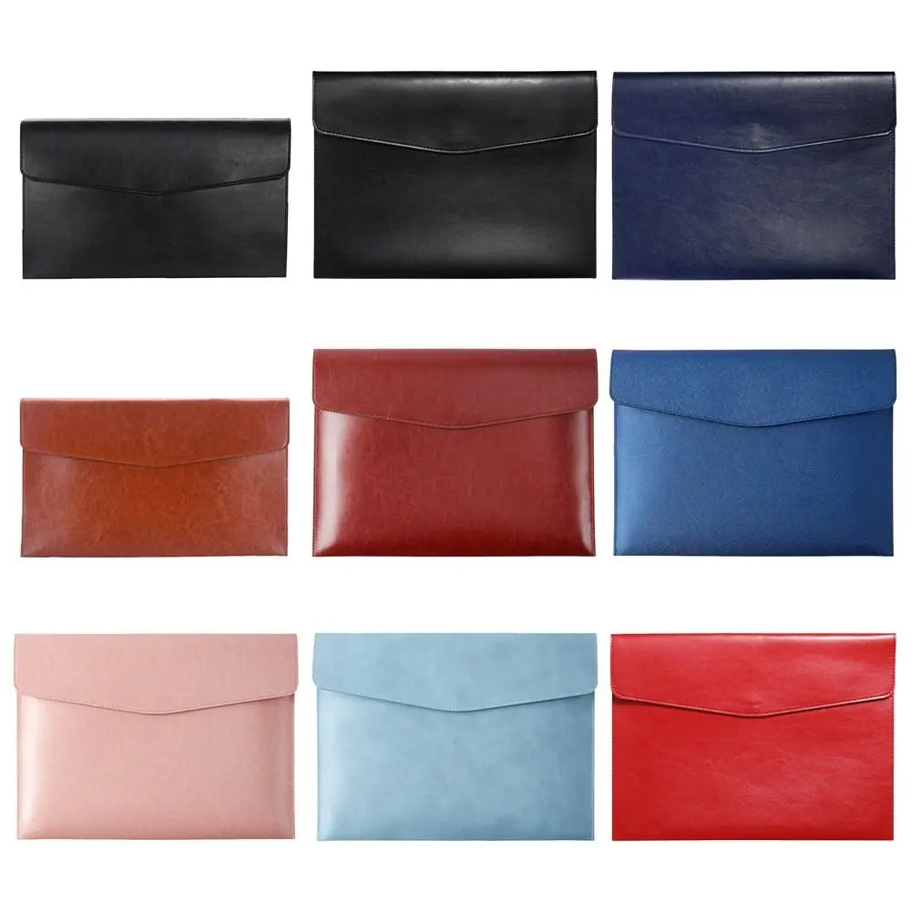 A4 A6 Fashion Briefcase Data Contract Bill File Bag Leather File Folder Data Package Document Bag Document Organiser