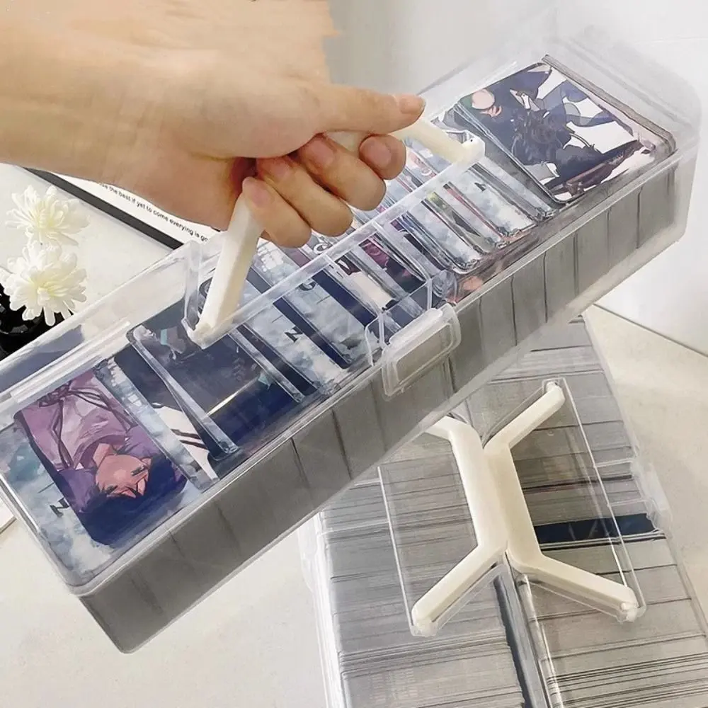 Plastic Transparent Card Storage Box Game Cards Storage Box Card Container Portable Game Card Organizer